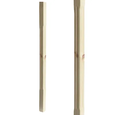 Stair Spindle Chamfered Fluted Stair Spindle 41mm Pine Oak 900mm 1100mm • £76