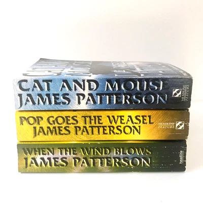 $24.99 • Buy James Patterson P/Back Books X3 Cat And Mouse, When The Wind Blows, Pop Goes The