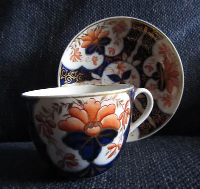 Antique Georgian Coalport Bute Shape Tea Cup & Saucer C1805 - Pattern Number 608 • £7