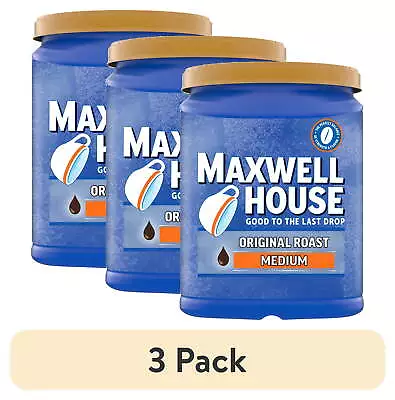 (3 Pack) Maxwell House Original Roast Ground Coffee 42.5 Oz. Canister • $27.83