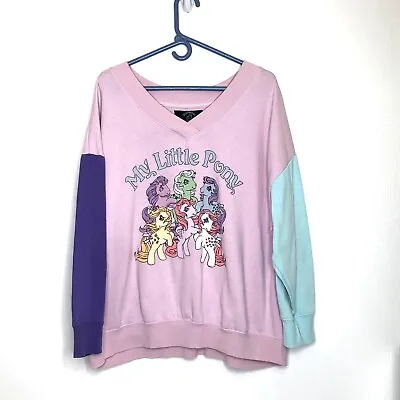 Torrid Goodie Two Sleeves My Little Pony Sweatshirt Size 2XL (3) V Neck Fleece • $35