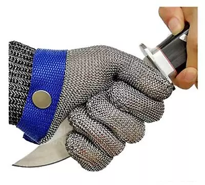 A9 Cut Resistant Glove Stainless Steel Mesh Metal Glove Food Grade(L 1 PCS) • $22.04