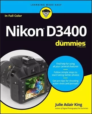Nikon D3400 For Dummies By Julie Adair King (Paperback 2017) • $39.95