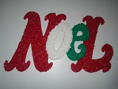 Vintage Melted Plastic Popcorn Christmas NOEL Sign-red/white/green • $25.99