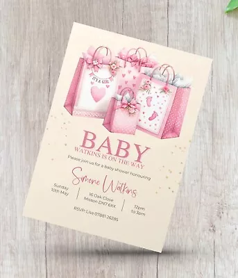 12 X Personalised Baby Shower Invitations Mummy To Be Invites • £4.99