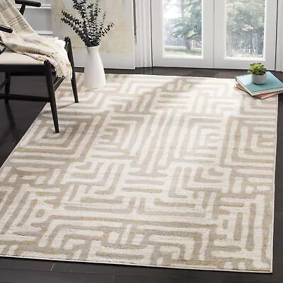 Safavieh Power Loomed Amsterdam Ivory / Mauve Area Rugs - AMS106A • $174