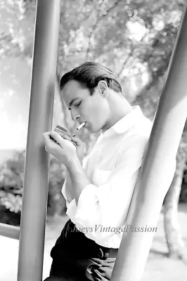 1940's Marlon BRANDO Handsome Young Actor Smoking 4 X6  Reprint Photo 133 • $6.62