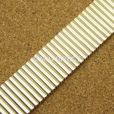 Mens Gold Plated Expanding Stretchy Watch Strap Expandable Bracelet 20 22 24mm • £9.68