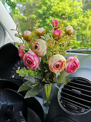 VOLKSWAGEN Bug New Beetle Interior Console Dashboard Flower Pink Peony BOUQUET • $9.99