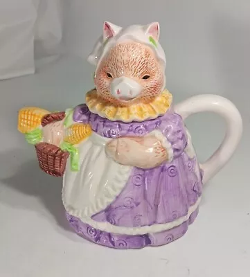 Heritage Mint Ltd. Collectibles Mrs.pig Tea Pot Purple Dress (circa 1970's) • $15