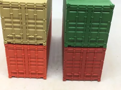 4 Colored HO Scale 1:87 20ft Shipping Container Stackable • $20