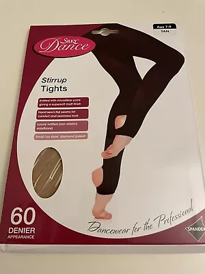 £5 • Buy Childrens Matte Stirrup Dance Tights Girls Ballet Tights In Tan Ages 7-9