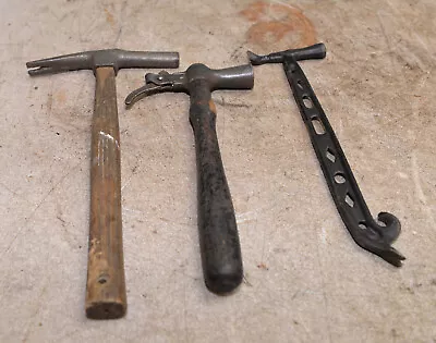 3 Rare USA Tack Hammer Puller Cast Iron Collectible Antique Tool Lot • $99.99