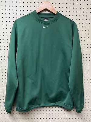 Nike Therma Fit Shirt Mens Medium Green Center Swoosh Base Layer Long Sleeve Ski • $19.99