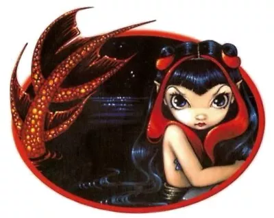 Red Tailed Mermaid Fairy Jasmine Becket-Griffith Die-Cut Decal Sticker • $3.48