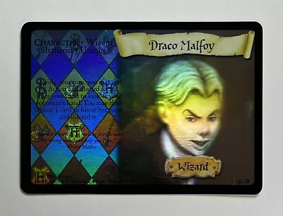 Harry Potter TCG Draco Malfoy Holo Base Set 2/116 Foil Rare LP • $6.99