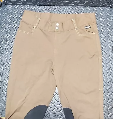 Kerrits Riding Leggings Breeches Tan Light Brown Pants Women's Large • $1