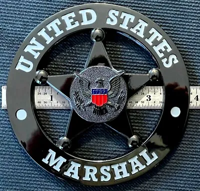 US Marshals Service - GIANT Paperweight Coin 3.75in TacticalBLACK GH Super Rare • $24.95