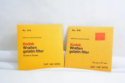 $9.95 • Buy Kodak No.81a 81b Wratten Gelatin Filter 75 X 75mm (mint)