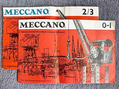 MECCANO 1960s - Books Of Models 0-1 & 2/3 - 2 Books • £4.99