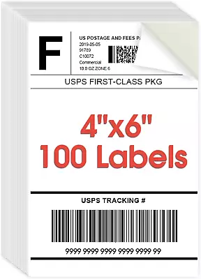 4X6 Inch Shipping Address LabelsFor Inkjet Or Laser Printer USPS Mailing Shipp • $12.63