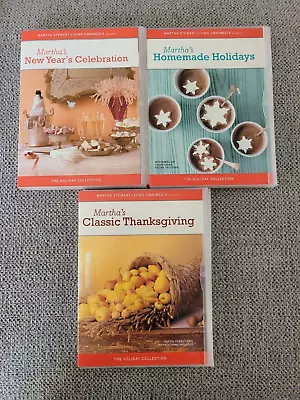 Martha Stewart Holiday Collection DVDS New Year's Celebration Thanksgiving 3 • $14