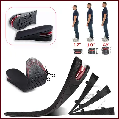 $8.51 • Buy Men Invisible Height Increase Insoles Heel Lift Taller Orthotic Shoe Inserts Pad