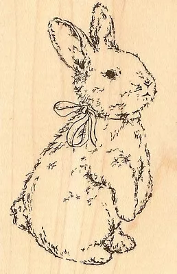 Easter Bunny Rabbit Wood Mounted Rubber Stamp Impression Obsession D6076 New • $15.16