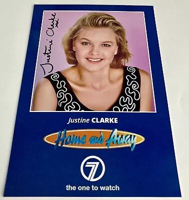 JUSTINE CLARKE *Roo Stewart* Signed HOME And AWAY Cast Fan Card NEW • £9.99