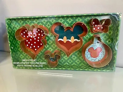 Disney Parks 2023 Christmas Holiday Cookie Cutter 5 PC Set New Mickey Minnie Ear • $24.94