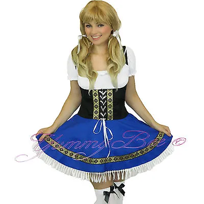 £28.97 • Buy Oktoberfest Costume Women German Beer Girl Fancy Dress Plus Size 8-28 FREE SOCKS