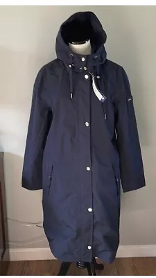 British Joules Taunton Marine Navy Blue Rain Coat Jacket UK 14 US 10 New NWT • $125