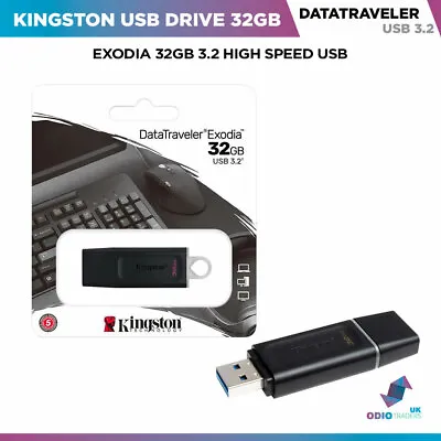 £4.99 • Buy Kingston 32 GB Exodia USB 3.2 Flash Stick Pen DataTraveler Memory Drive UK