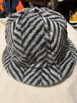 $70 • Buy New Mens KANGOL Striped Fur Bucket Style Hat, M/L Authentic Lined, One Of Kind?