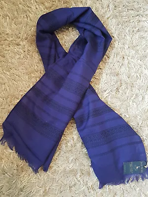 New Women's Jack Wills Woodcroft Scarf BLUE STRIPE RRP £29.50 • £18.88