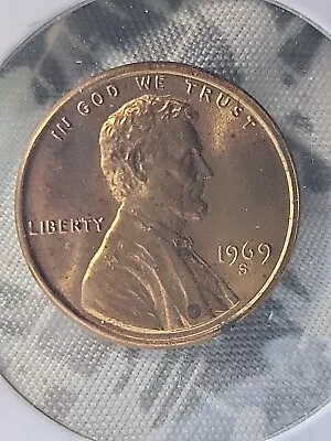 1969 S Lincoln Penny(very Rare) Ddo. Red In Ms Condition  • $25