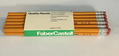 Vintage 12 Faber Castell Balance Pencils #2 Bonded Lead New Old Stock USA Made • $10