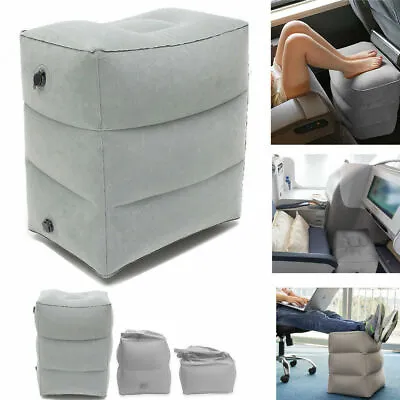 $20.99 • Buy Inflatable Travel Footrest Leg Foot Rest Air Plane Pillow Pad Kids Bed Portable