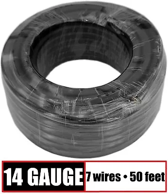 14 Gauge 7 Way Conductor RV Trailer Wire Cable Wiring Insulated - 50 Feet 14/7 • $51.95