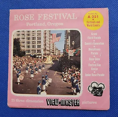 Rare Scarce A251 Sawyer's Rose Festival Portland Oregon View-master Reels Packet • $189