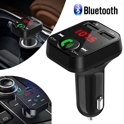 12-24V Car Wireless Bluetooth 5.0 Handfree Calling FM Transmitter Audio Stereo • $11.97