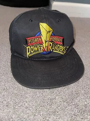 Vintage 1994 Saban Mighty Morphin Power Rangers Snapback Hat Cap Black Kids 4-7x • $17.99