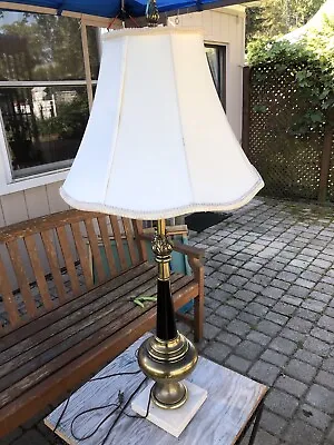 Stiffel Vintage Mid Century Brass & Marble Lamp.  • $24