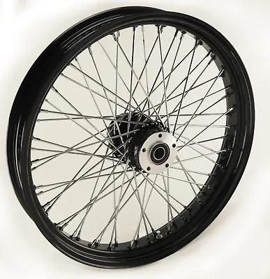 Black 60 Spoke Billet 16  X 3.5  Dual Disc Front Wheel Harley Touring & Custom • $232.74