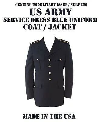 $69.95 • Buy US ARMY MILITARY MEN'S CLA SERVICE DRESS BLUE BLUES ASU UNIFORM COAT JACKET Many