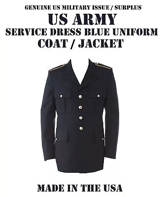 US ARMY MILITARY MEN'S CLA SERVICE DRESS BLUE BLUES ASU UNIFORM COAT JACKET Many • $69.95