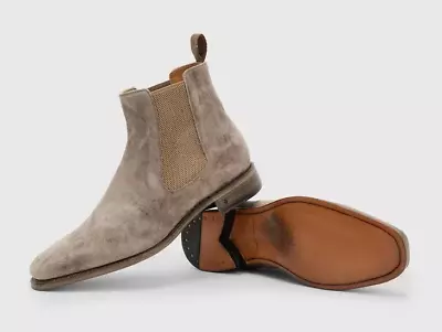 $698 New John Varvatos Collection Amsterdam Chelsea Suede Leather Boots 10.5 • $299.99