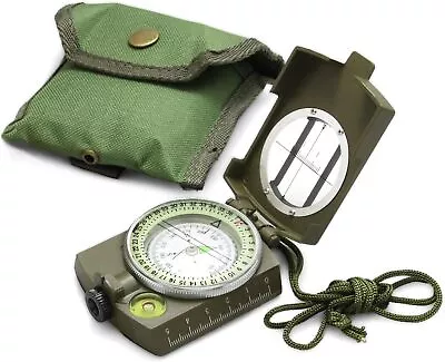 Multifunctional Tactical Survival Military Lensatic Sighting Compass For Hiking • $24.90