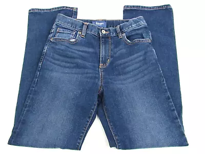 Old Navy Mid-Rise Straight-Leg Girl's Size 14 Blue Cotton Denim Jeans • $10.19