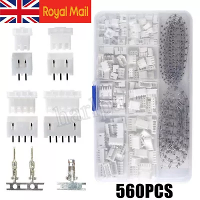 560PCS 2.54mm JST-XH Connector Kit Adapter Cable Terminal Socket M/F 2/3/4/5 PIN • £7.95